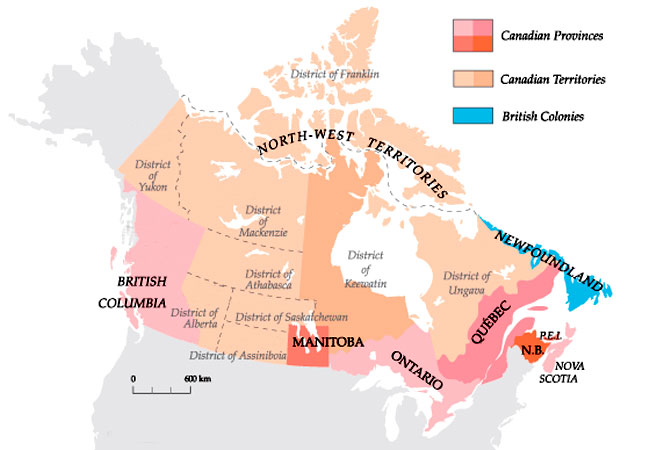 Map Canada 1900