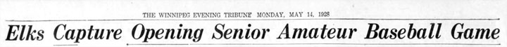 1928 Opening day headline