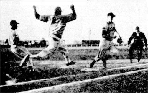 Gordie Howe at first base