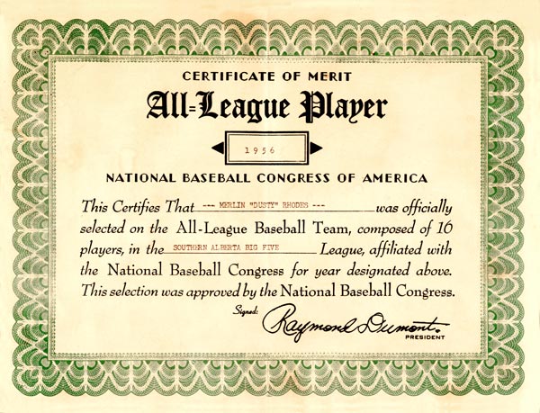 Dusty Rhodes certificate