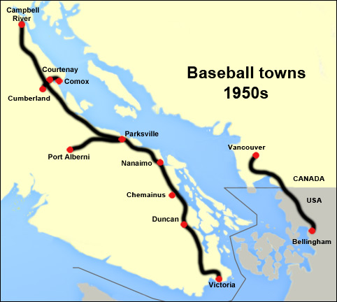 Map Baseball towns