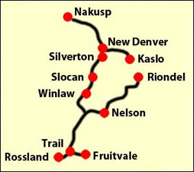 Map West Kootenays