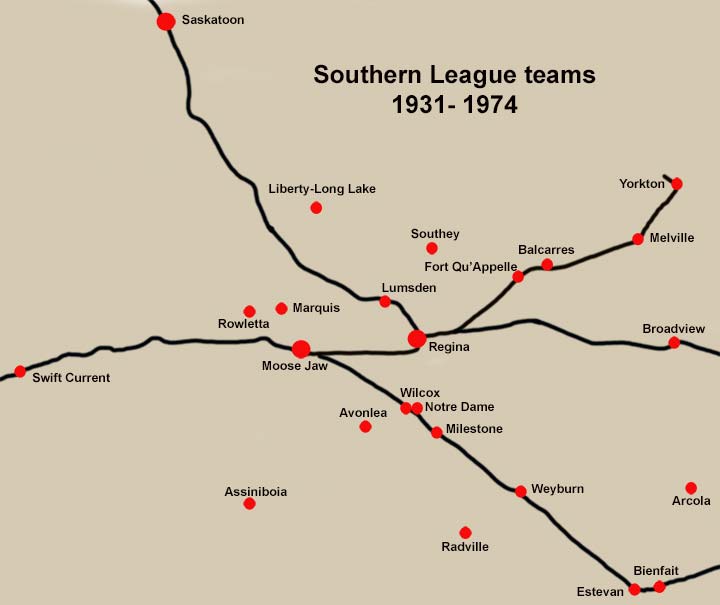 Southern League map