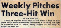 Weekly, 3-hitter