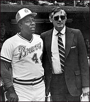 Mulcahy with Hank Aaron